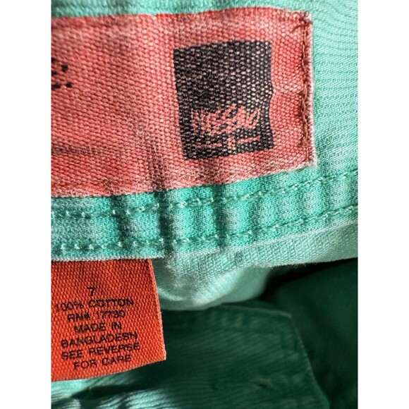 Vintage Y2K 90s Mossissue Mossimo Mint Green Denim flare Pants Size 7 cotton - Picture 4 of 11